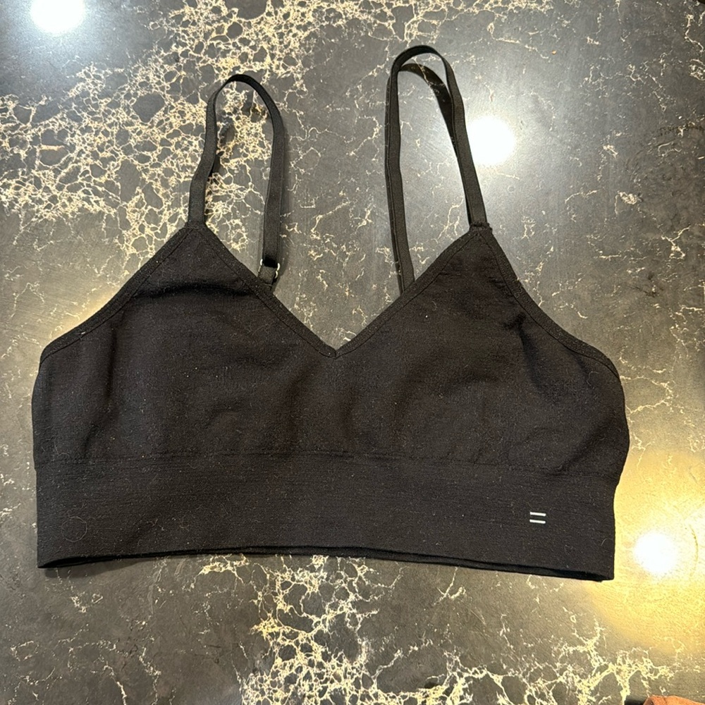 Branwyn Merino Wool Bralette Black size L